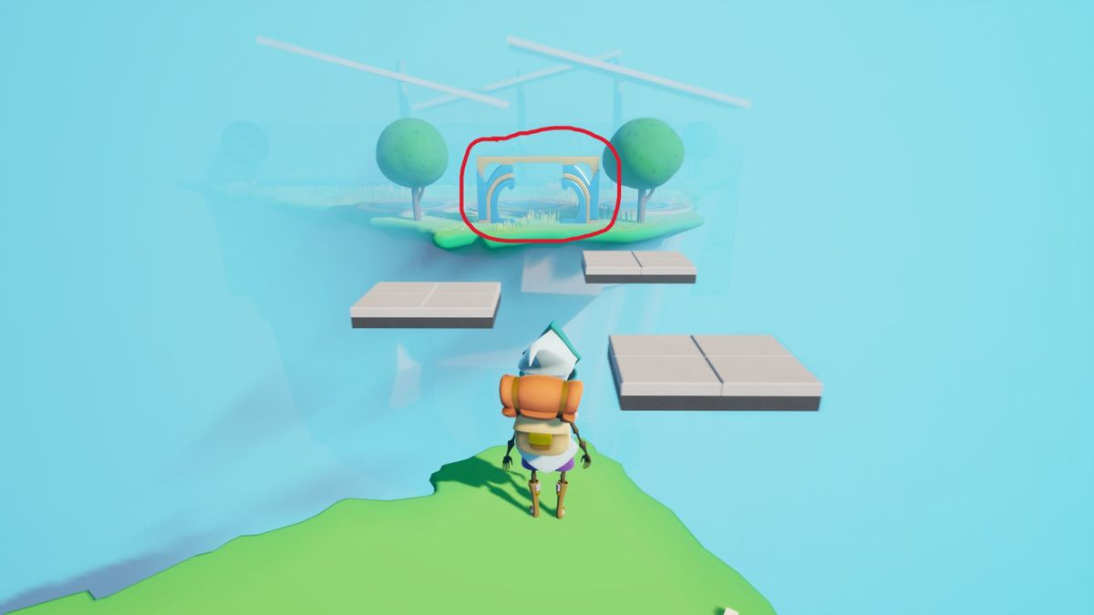 Player approaching checkpoint